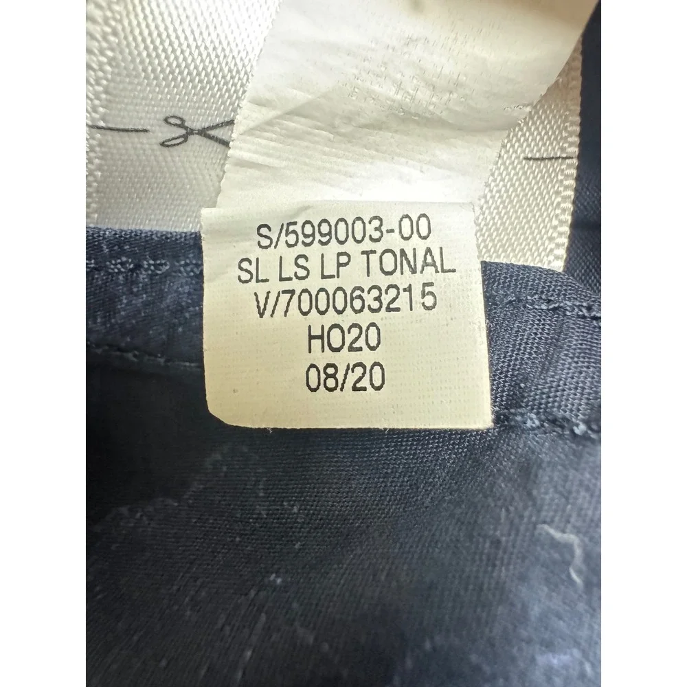 Banana Republic Mens Large Luxe Poplin Untucked Slim Fit Floral Shirt Navy Blue